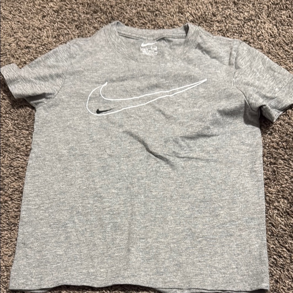 Nike Gray T-Shirt with Swoosh Logo